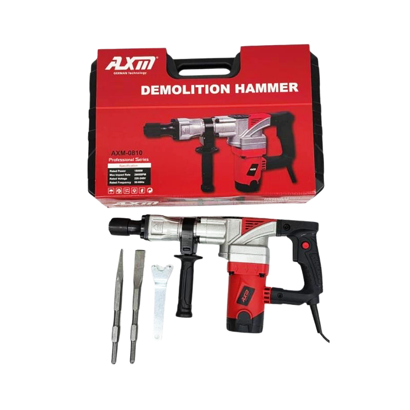 AXM AXM-0810 Electric Demolition Hammer C/W Accessories - Image 3